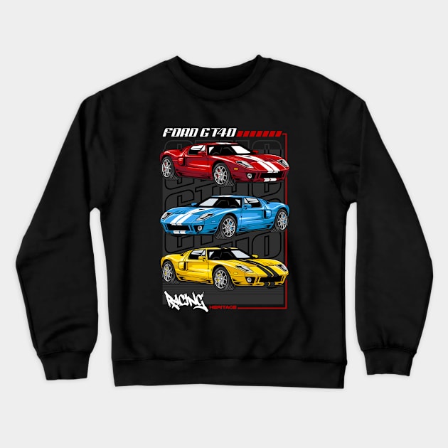 Iconic GT40 Exotic Car Crewneck Sweatshirt by milatees